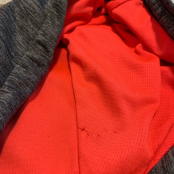 💜 Russell Tech Fleece Lined Hoodie - Black and Orange Size Large - Picture 3 of 6